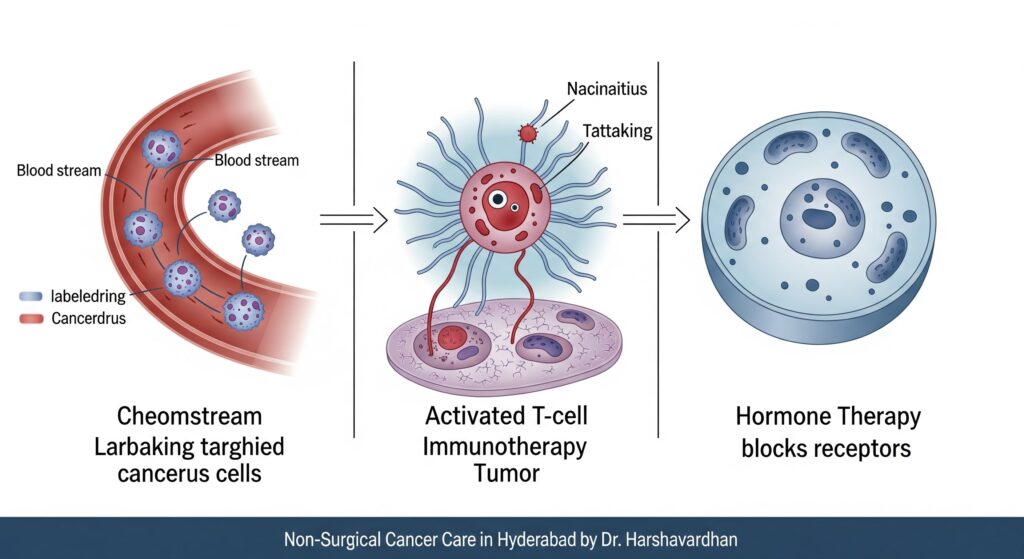 Is there any cancer treatment to cure cancer with out surgery